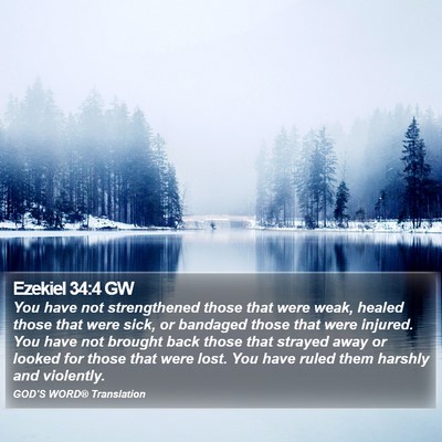 Ezekiel 34:4 GW Bible Verse Image