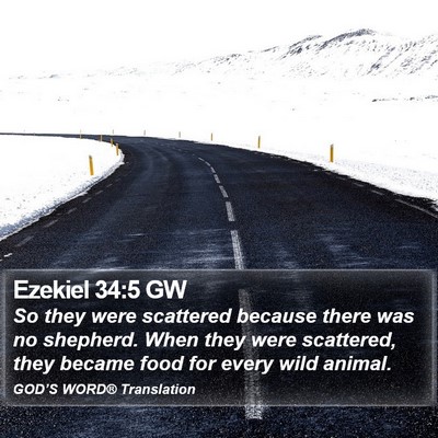 Ezekiel 34:5 GW Bible Verse Image