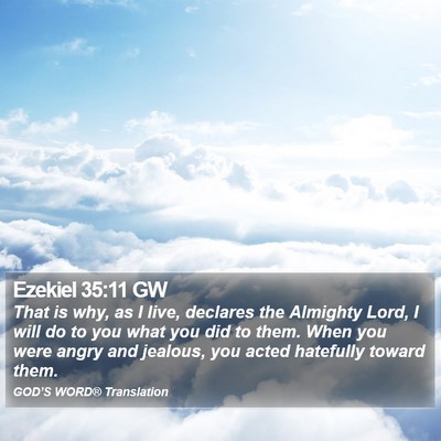Ezekiel 35:11 GW Bible Verse Image