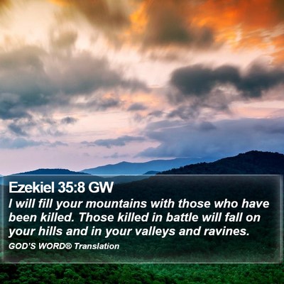 Ezekiel 35:8 GW Bible Verse Image