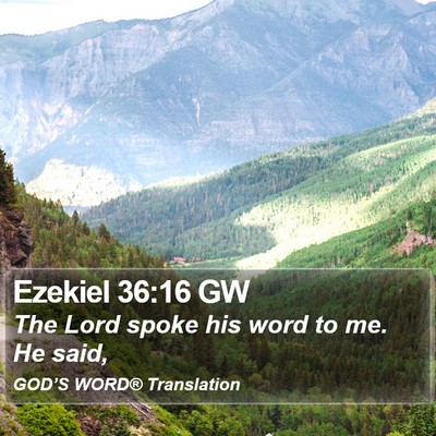 Ezekiel 36:16 GW Bible Verse Image