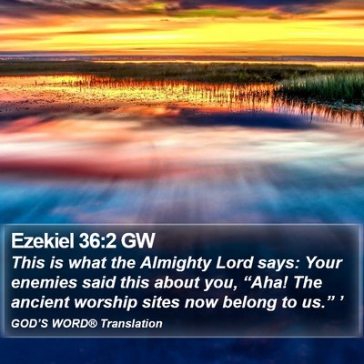 Ezekiel 36:2 GW Bible Verse Image