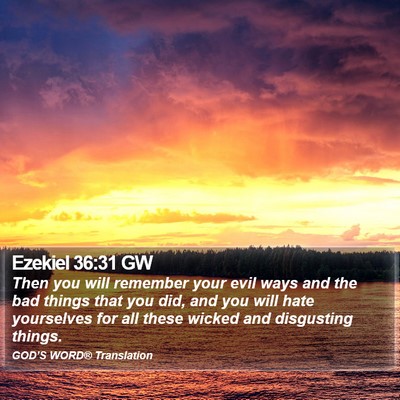 Ezekiel 36:31 GW Bible Verse Image