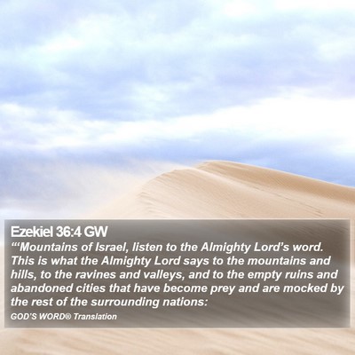 Ezekiel 36:4 GW Bible Verse Image