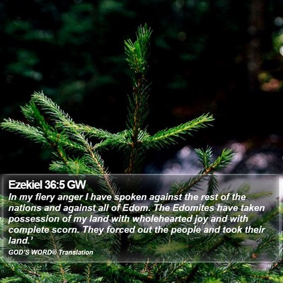 Ezekiel 36:5 GW Bible Verse Image