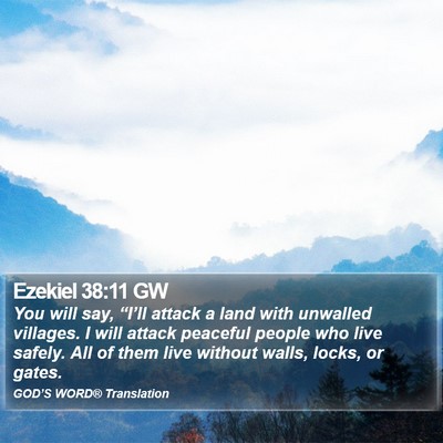 Ezekiel 38:11 GW Bible Verse Image