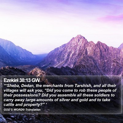 Ezekiel 38:13 GW Bible Verse Image