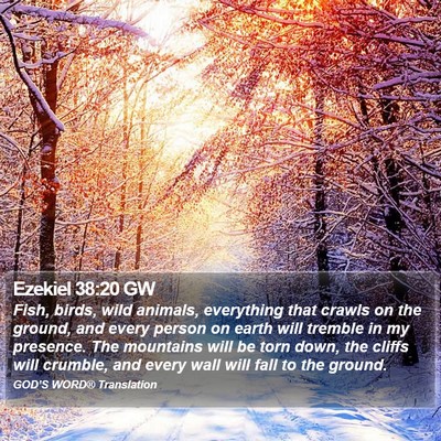 Ezekiel 38:20 GW Bible Verse Image