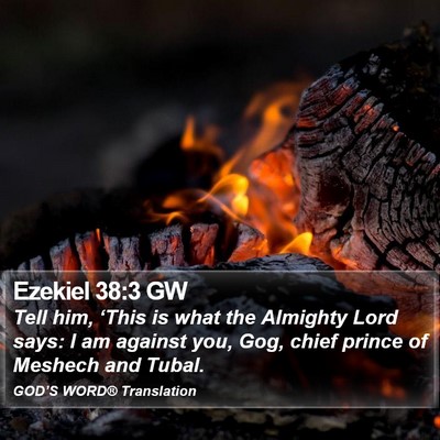 Ezekiel 38:3 GW Bible Verse Image
