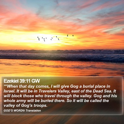 Ezekiel 39:11 GW Bible Verse Image