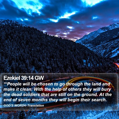 Ezekiel 39:14 GW Bible Verse Image