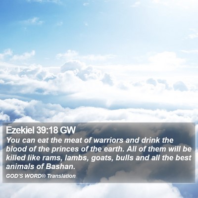 Ezekiel 39:18 GW Bible Verse Image