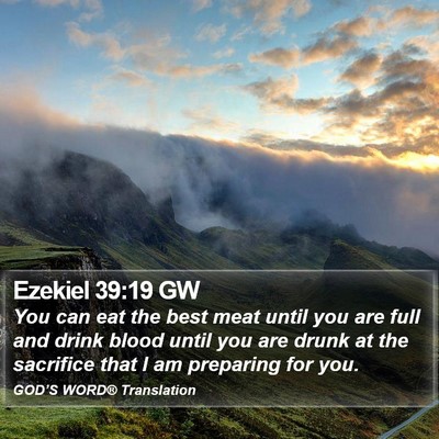 Ezekiel 39:19 GW Bible Verse Image