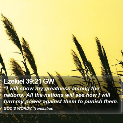 Ezekiel 39:21 GW Bible Verse Image