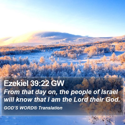 Ezekiel 39:22 GW Bible Verse Image