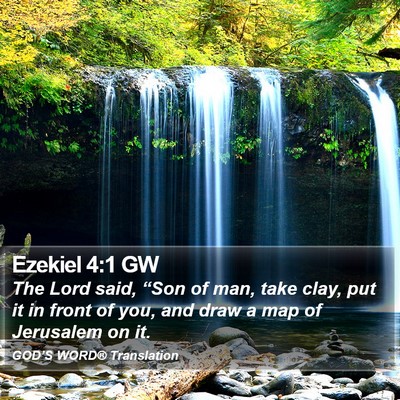 Ezekiel 4:1 GW Bible Verse Image