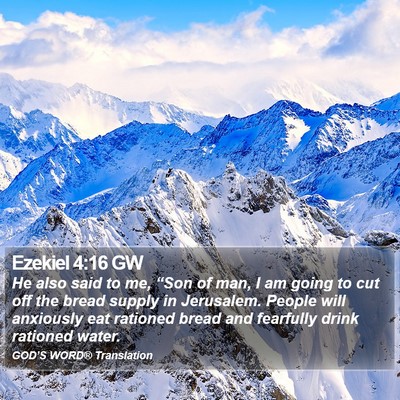 Ezekiel 4:16 GW Bible Verse Image