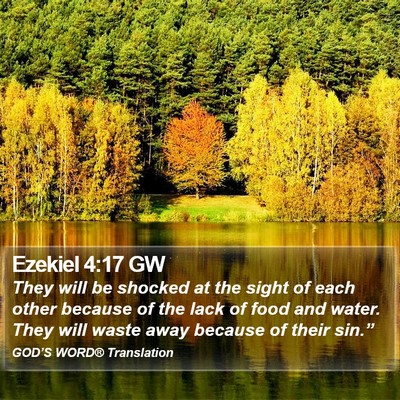 Ezekiel 4:17 GW Bible Verse Image