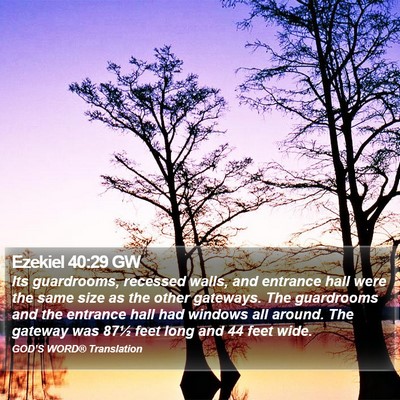 Ezekiel 40:29 GW Bible Verse Image