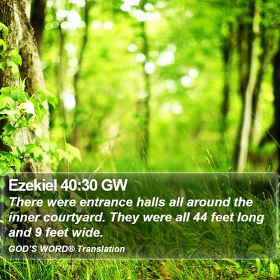 Ezekiel 40:30 GW Bible Verse Image