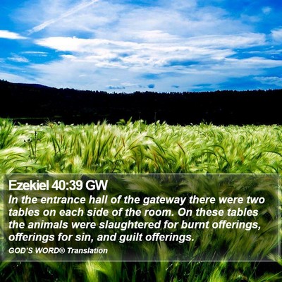Ezekiel 40:39 GW Bible Verse Image