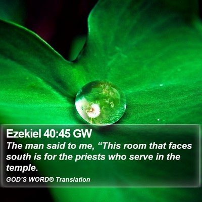 Ezekiel 40:45 GW Bible Verse Image