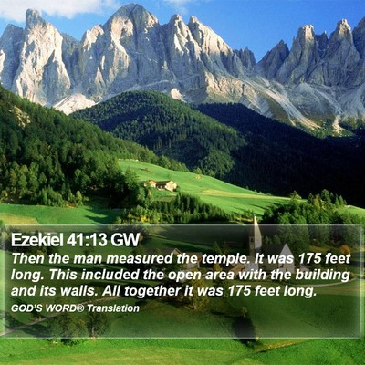 Ezekiel 41:13 GW Bible Verse Image