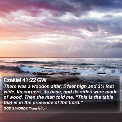 Ezekiel 41:22 GW Bible Verse Image