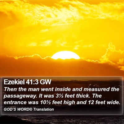 Ezekiel 41:3 GW Bible Verse Image