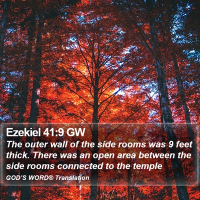 Ezekiel 41:9 GW Bible Verse Image