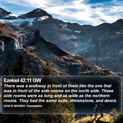 Ezekiel 42:11 GW Bible Verse Image