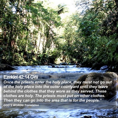 Ezekiel 42:14 GW Bible Verse Image