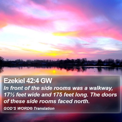Ezekiel 42:4 GW Bible Verse Image