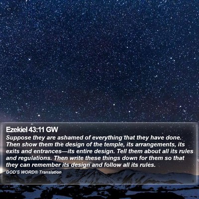 Ezekiel 43:11 GW Bible Verse Image