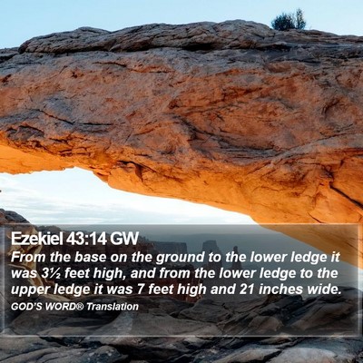 Ezekiel 43:14 GW Bible Verse Image