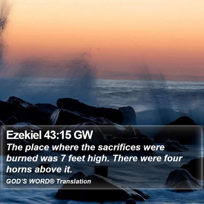 Ezekiel 43:15 GW Bible Verse Image