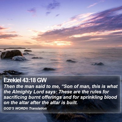 Ezekiel 43:18 GW Bible Verse Image