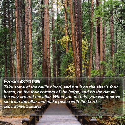 Ezekiel 43:20 GW Bible Verse Image