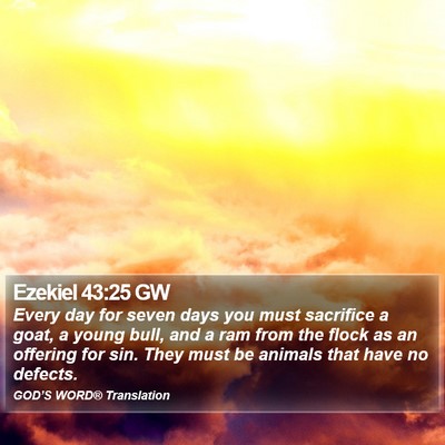 Ezekiel 43:25 GW Bible Verse Image