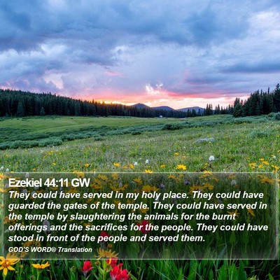Ezekiel 44:11 GW Bible Verse Image
