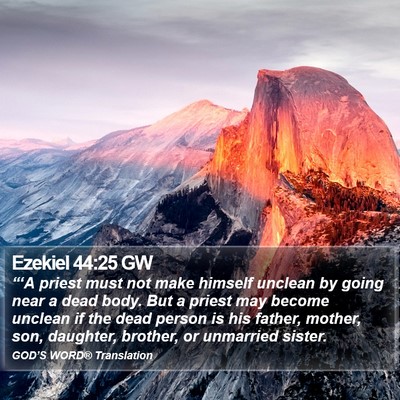 Ezekiel 44:25 GW Bible Verse Image