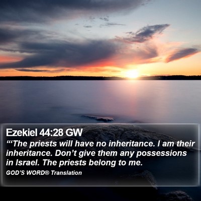 Ezekiel 44:28 GW Bible Verse Image