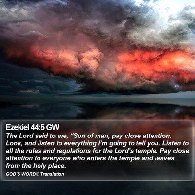 Ezekiel 44:5 GW Bible Verse Image