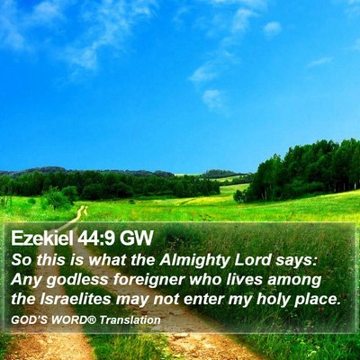 Ezekiel 44:9 GW Bible Verse Image