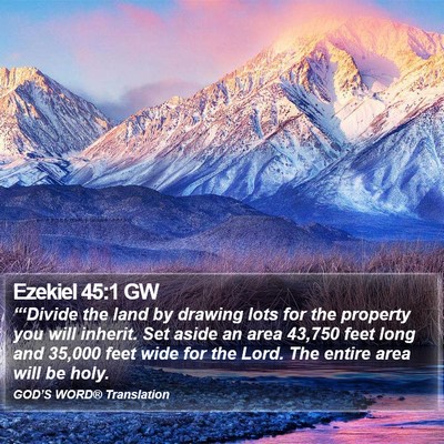 Ezekiel 45:1 GW Bible Verse Image