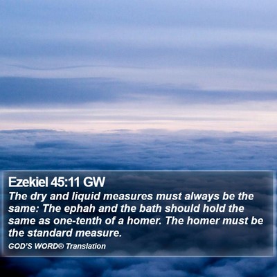Ezekiel 45:11 GW Bible Verse Image