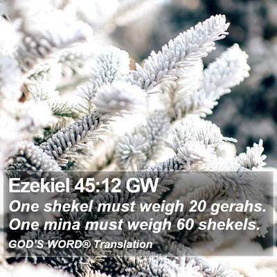 Ezekiel 45:12 GW Bible Verse Image