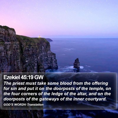 Ezekiel 45:19 GW Bible Verse Image