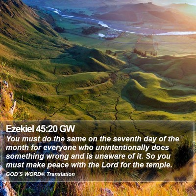 Ezekiel 45:20 GW Bible Verse Image
