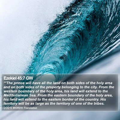 Ezekiel 45:7 GW Bible Verse Image